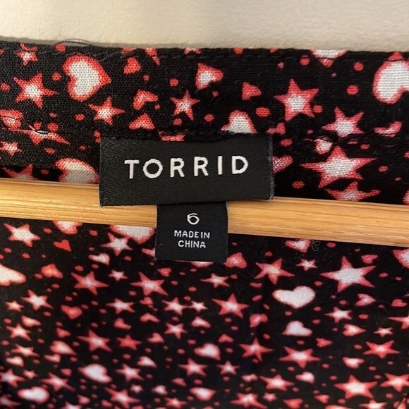 Torrid Emma Babydoll Rayon Slub Lace Trim Tunic Top 6X - Picture 10 of 15